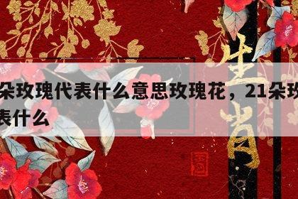 21朵玫瑰代表什么意思玫瑰花，21朵玫瑰代表什么